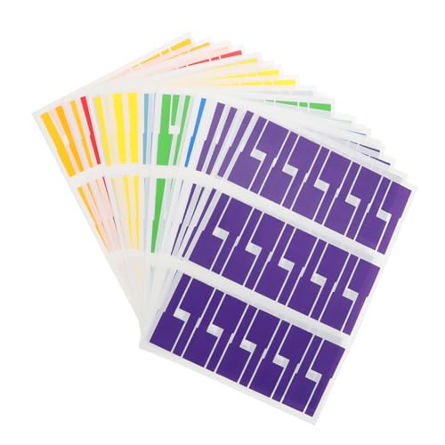 HOLIDYOYO 20 Blatt Wasserdichte Reißfeste Kabelbeschriftungsetiketten Selbstklebende Aufkleber in Verschiedenen Farben Wetterfeste Kabel Netzwerketiketten zum Beschriften mit Ölbasierendem HOLIDYOYO 20 Blatt Wasserdichte Reißfeste Kabelbeschriftungsetiketten Selbstklebende Aufkleber in Verschiedenen Farben Wetterfeste Kabel Netzwerketiketten zum Beschriften mit Ölbasierendem von HOLIDYOYO