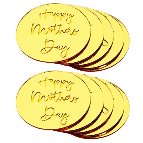 HOLIDYOYO 20 Stück „Happy Mother Day“ Cupcake-Topper Aus Acryl Mit Spiegel Kuchenscheibe Runder Spiegel Kuchen-Picker Zum Muttertag Dessert-Topper Für Kuchendekorationen Zum Muttertag HOLIDYOYO 20 Stück „Happy Mother Day“ Cupcake-Topper Aus Acryl Mit Spiegel Kuchenscheibe Runder Spiegel Kuchen-Picker Zum Muttertag Dessert-Topper Für Kuchendekorationen Zum Muttertag von HOLIDYOYO