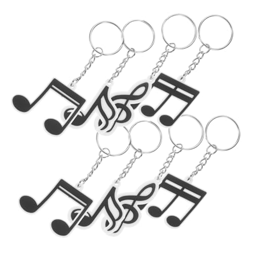 HOLIDYOYO 20 Stück Musik-Party-Schlüsselanhänger notenschlüssel schlüsselanhänger Musikalisches Partyzubehör Reiz Karaoke Schlüsselkette Anhänger zum Aufhängen für Handtaschen PVC Black von HOLIDYOYO