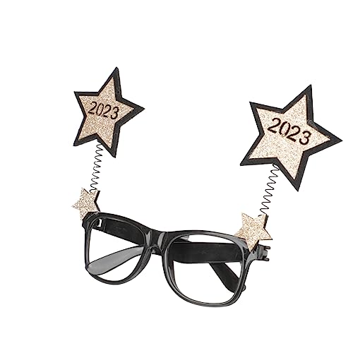 HOLIDYOYO 2023 Party-Brillen-Dekore faschingskostüme karnevalskostüme spekles wein bar partybrillen Silvester Cosplay-Brille farbige Brillen für Abschlussfeiern Zahlenbrille Plastik Black von HOLIDYOYO