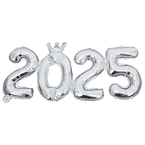 HOLIDYOYO 2025 Ballon Set Aluminium Folie Ballons Geburtstag Anzahl Folie Ballons Neue Jahr Feier von HOLIDYOYO