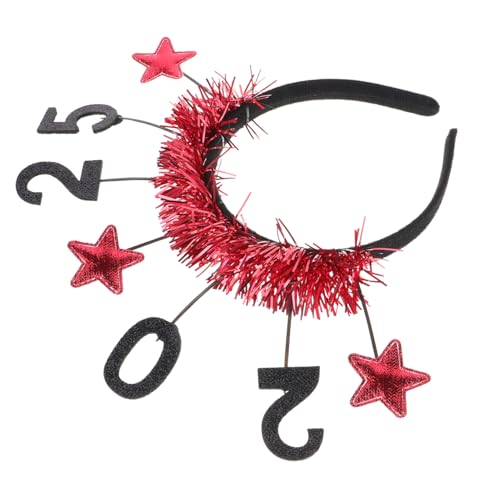 HOLIDYOYO 2025 Stirnband Und Kopfbedeckung Für Das Neue Jahr Stirnbänder Für Die Silvesterparty Neujahrszubehör Bands Neujahr Haarbänder Party Stirnbänder Erwachsene Jahre Rot Stoff HOLIDYOYO 2025 Stirnband Und Kopfbedeckung Für Das Neue Jahr Stirnbänder Für Die Silvesterparty Neujahrszubehör Bands Neujahr Haarbänder Party Stirnbänder Erwachsene Jahre Rot Stoff von HOLIDYOYO