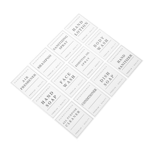 HOLIDYOYO 24 Blatt Badezimmer Etiketten Set Wasserdichte Selbstklebende Aufkleber für Seifenflaschen Shampoo und Lotion Einfache Anwendung Rückstandslos Ablösbar Design für Stilvolle HOLIDYOYO 24 Blatt Badezimmer Etiketten Set Wasserdichte Selbstklebende Aufkleber für Seifenflaschen Shampoo und Lotion Einfache Anwendung Rückstandslos Ablösbar Design für Stilvolle von HOLIDYOYO