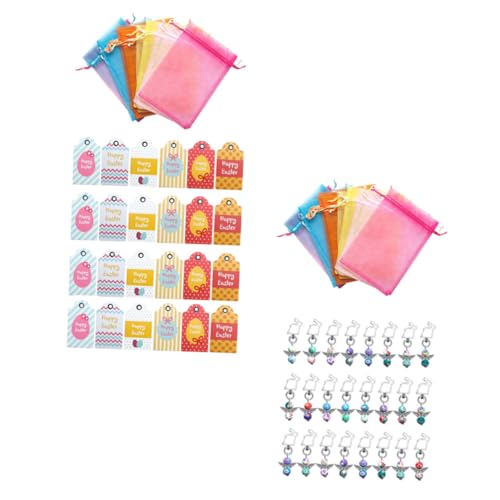 HOLIDYOYO 24 Sätze Hase Schlüsselanhänger Cartoon -schlüsselbund Hasenförmige Tasche Kaninchen Schlüsselanhänger Taschendekoration Schlüsseldekore Zu Ostern Karten Zum Thema Ostern Organza von HOLIDYOYO