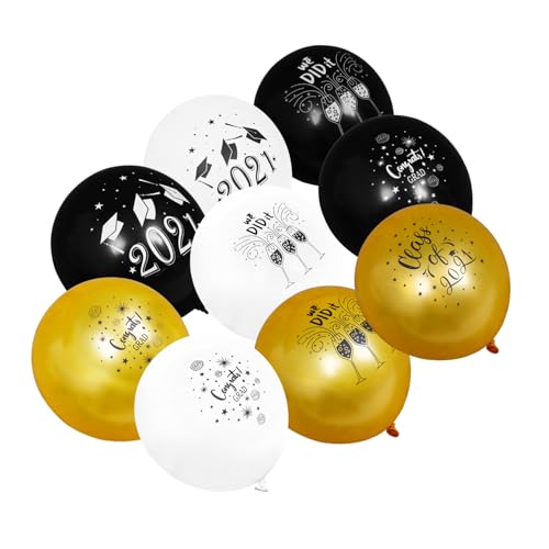 HOLIDYOYO 24 Stück 12 2021 Latexballon Abschlussballons Latexballons für Abschlussfeier Luftballons für Abschlussparty Partyballons aus Latex Luftballons für die Partydekoration Emulsion von HOLIDYOYO