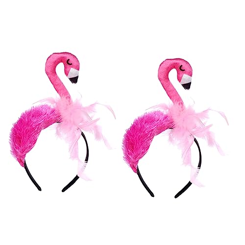 HOLIDYOYO 2St Flamingo-Stirnband Party-Stirnbänder Stirnbänder für Mädchen verkleidung kinder haarspange kinder Boho-Dekor Sommerkleid Geburtstag Flamingo Cosplay Stirnband Schönes Stirnband von HOLIDYOYO