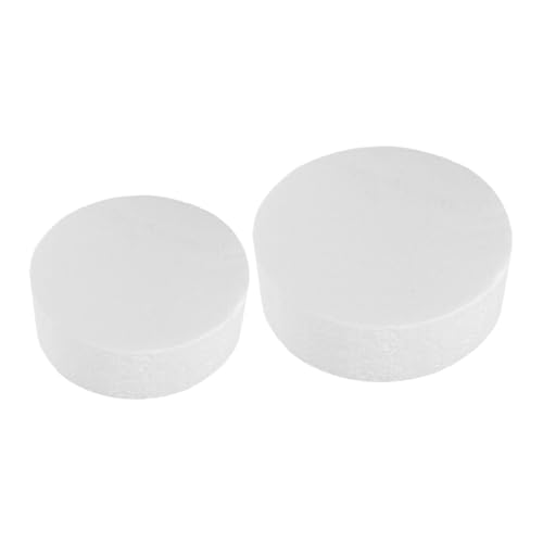 HOLIDYOYO 2St Schaumkuchen-Modell Geburtstagstorte Topper essbare schmetterlingskuchendekorationen Schaumformen Mousse cake dummy Kuchenattrappe runder Kuchen Schaumkuchendekor Styropor Weiß von HOLIDYOYO