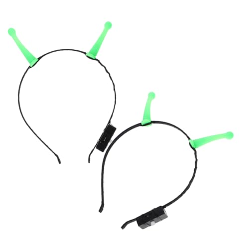 HOLIDYOYO 2pcs Halloween Light-up Alien Stirnband Kreative Und Lustige Kopfbedeckung Mit Led-leuchten Bequem Und Leicht Für Party-cosplay von HOLIDYOYO