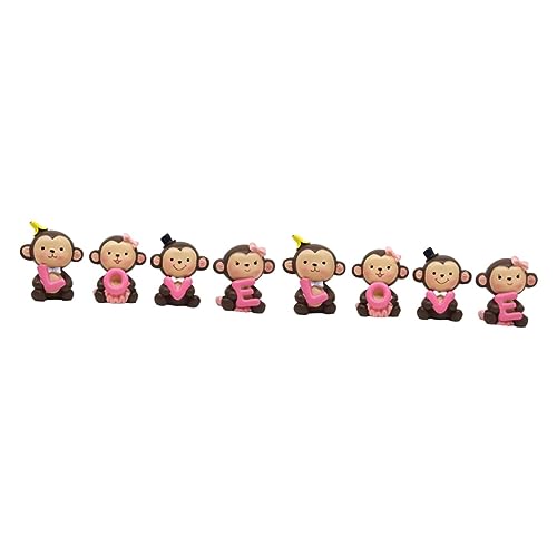 HOLIDYOYO 2sätze Kreative Love Affen Figuren Resin Dekoration Für Desktop Cartoon Ornamente Valentinstag Kuchen Topper Für von HOLIDYOYO