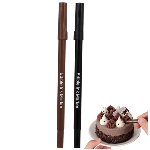 HOLIDYOYO 2stücke Essbare Marker Zum Backen Essbare Pigmentstifte Für Fondant Kekse Und DIY Backzubehör von HOLIDYOYO