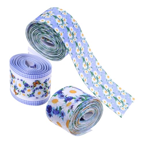 HOLIDYOYO 3 Rollen Geschenkband Zum Selbermachen Blumen Wickelbänder Dickes Bastelband Rosa Satinband Blumenband Rustikales Gänseblümchenband Geschenkverpackungsband Geschenkband HOLIDYOYO 3 Rollen Geschenkband Zum Selbermachen Blumen Wickelbänder Dickes Bastelband Rosa Satinband Blumenband Rustikales Gänseblümchenband Geschenkverpackungsband Geschenkband von HOLIDYOYO