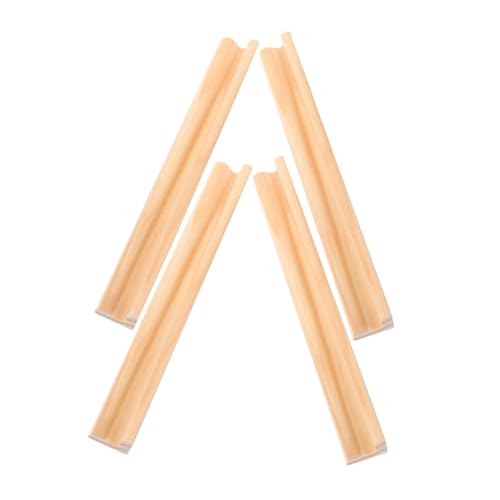 HOLIDYOYO 3 Sätze Buchstabenverzierungen Aus Holz Domino-tabletthalter Voll Regale Für Dominosteine Spiel Gestell Ausstellungsstand Domino Halter Selber Machen Hölzern Khaki 4 Stück * 3 von HOLIDYOYO