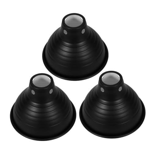 HOLIDYOYO 3 Stück Reptilien Lampenschirm Isolierender Eisen Wärmelampen Reflektor für Terrarien Geeignet für Reptilienkästen Installieren Robust und Pflegeleicht von HOLIDYOYO
