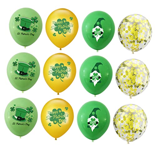 HOLIDYOYO 30 Stück Klee Ballon st patricks day dekoration ballon set St Patrick's Day balloons ballonset Ballondekor Shamrock -Ballon Grün Latexballons st. Patrick's Day Partyballon Emulsion von HOLIDYOYO