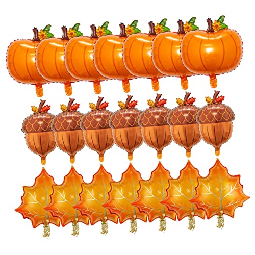 HOLIDYOYO 30 Stück Partygeschenk babyshowerparty thanksgiving dekoration Party Dekoration Set ballons Danksagung Kürbisse Thanksgiving-Party-Zubehör Erntedankfest Lieferungen Aluminiumfolie von HOLIDYOYO