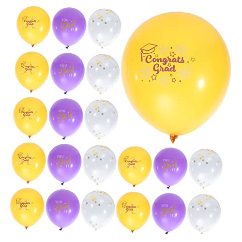 HOLIDYOYO 36 Stück Abschlussballon-set Dekorationen Helium Pastell Party Glückwunschballons Zum Abschluss Abschlussballons Luftballons Für Den Abschluss Abschlussfeier Liefert Emulsion von HOLIDYOYO