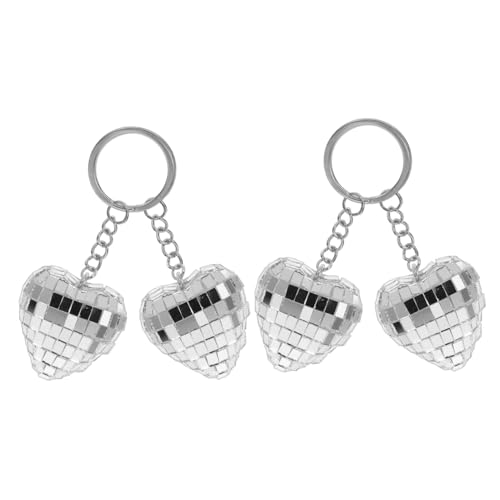 HOLIDYOYO 4 Stück Disco Schlüsselanhänger Ornamente Goldener Anhänger Funkelndes Großes Herz Für Glitzer Schlüsselanhänger Hängendes Ornament Zubehör Charm Strass Party Dekoration HOLIDYOYO 4 Stück Disco Schlüsselanhänger Ornamente Goldener Anhänger Funkelndes Großes Herz Für Glitzer Schlüsselanhänger Hängendes Ornament Zubehör Charm Strass Party Dekoration von HOLIDYOYO