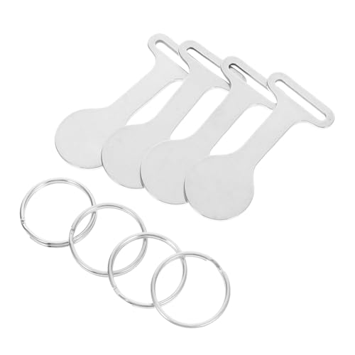 HOLIDYOYO 4 Stück Einkaufswagenchips Halter Für Einkaufswagenchips Einkaufswagen Entriegelungs Schlüsselanhänger Viertelhalter Silber Edelstahl von HOLIDYOYO