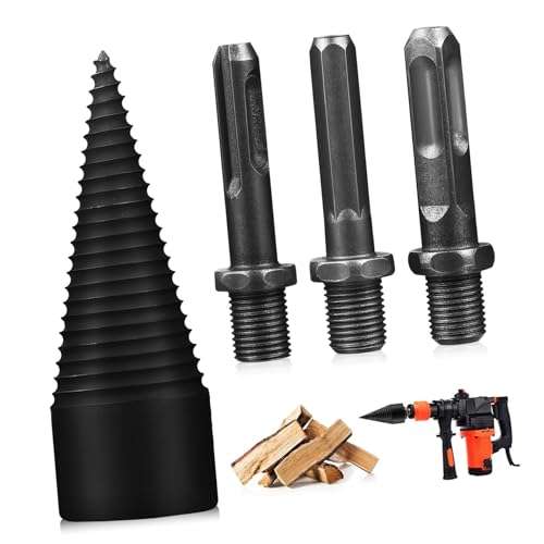 HOLIDYOYO 4 Stück Holzspalter bohrer Stahl Robust Schnelles Spalten mit Verbindungsstücken Kompatibel Elektrobohrer Holzscheite Brennholzspaltbohrer für Effizientes Spalten HOLIDYOYO 4 Stück Holzspalter bohrer Stahl Robust Schnelles Spalten mit Verbindungsstücken Kompatibel Elektrobohrer Holzscheite Brennholzspaltbohrer für Effizientes Spalten von HOLIDYOYO