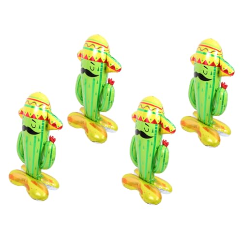 HOLIDYOYO 4 Stück Kaktus Ballon Dekorationen Hoch Tropisch Geburtstag Party Beige Für Kreative Folienballons Dekorative Kaktusballons Ballons Ornamente Sommerballons Green Aluminiumfolie von HOLIDYOYO