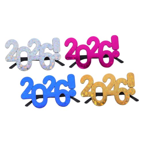 HOLIDYOYO 4 Stück Lustige Brille Frohe Silvester-gläser Silvesterbrille Zahlen-party-brille Stk HOLIDYOYO 4 Stück Lustige Brille Frohe Silvester-gläser Silvesterbrille Zahlen-party-brille Stk von HOLIDYOYO