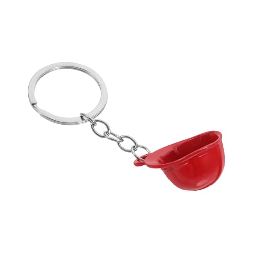 HOLIDYOYO 4 Stück Mini Feuerwehrhelm Schlüsselanhänger Rot Verspieltes Design Vielseitig als Taschenanhänger Party Handlich und Dekorativ für Damen und Schlüsselbund von HOLIDYOYO