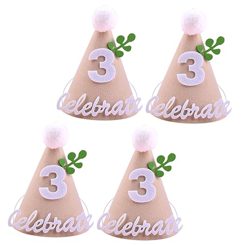 HOLIDYOYO 4 Stück Non Woven Partyhut party kinderparty Neugeborenenmütze Hüte käppis für happy birthday tortendeko Kindergeburtstagsmützen geburtstag kopfbedeckung Vlies HOLIDYOYO 4 Stück Non Woven Partyhut party kinderparty Neugeborenenmütze Hüte käppis für happy birthday tortendeko Kindergeburtstagsmützen geburtstag kopfbedeckung Vlies von HOLIDYOYO
