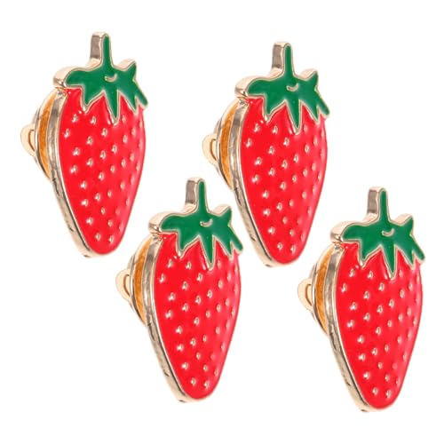 HOLIDYOYO 4 Stück Obstbrosche Erdbeeren Wäschenadeln Erdbeer Knopfnadel Süße Taschenanhänger Für Frauen Erdbeer Ästhetische Reversbrosche Anstecknadel Erdbeerschmuck Für Frauen Rote HOLIDYOYO 4 Stück Obstbrosche Erdbeeren Wäschenadeln Erdbeer Knopfnadel Süße Taschenanhänger Für Frauen Erdbeer Ästhetische Reversbrosche Anstecknadel Erdbeerschmuck Für Frauen Rote von HOLIDYOYO