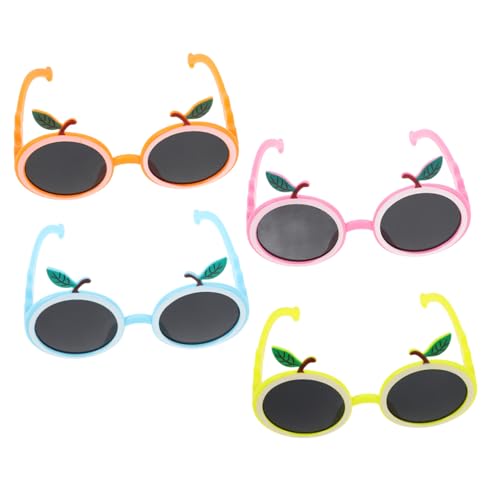 HOLIDYOYO 4 Stück Orangefarbene Brille Geburtstagsfeierbrille Lustige Partybrille Fruchtbrille Dekorative Partygläser Luau-partydekorationen Hawaiianische Partybrille Kostümbrille Plastik von HOLIDYOYO
