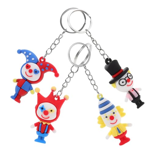 HOLIDYOYO 4 Stück Teiliges Clown Schlüsselanhänger Ästhetischer Rucksack Anhänger Bunte Circus Party Deko Modischer und Vielseitiger Schlüsselring für Geldbörse und Tasche HOLIDYOYO 4 Stück Teiliges Clown Schlüsselanhänger Ästhetischer Rucksack Anhänger Bunte Circus Party Deko Modischer und Vielseitiger Schlüsselring für Geldbörse und Tasche von HOLIDYOYO