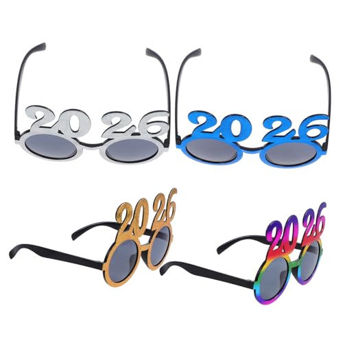 HOLIDYOYO 4 Stück Teiliges Partybrillen aus Robustem Glitzernde Zahlenbrillen für Silvester Abschlussfeiern und Neujahrsdekoration Vielseitiges Fotorequisit und Geschenkartikel HOLIDYOYO 4 Stück Teiliges Partybrillen aus Robustem Glitzernde Zahlenbrillen für Silvester Abschlussfeiern und Neujahrsdekoration Vielseitiges Fotorequisit und Geschenkartikel von HOLIDYOYO