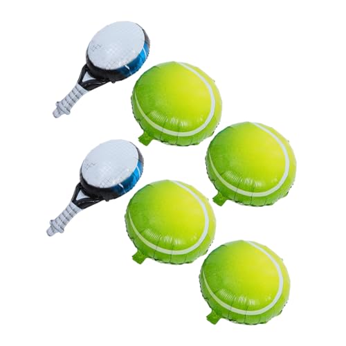 HOLIDYOYO 4 Stück Tennisballon königlich aufdecken Dekorationen umwerben für partyballons Tennis-Party-Luftballons Aufblasbarer Ballon -Ballons Tennisball-Ballon Aluminiumfolie von HOLIDYOYO