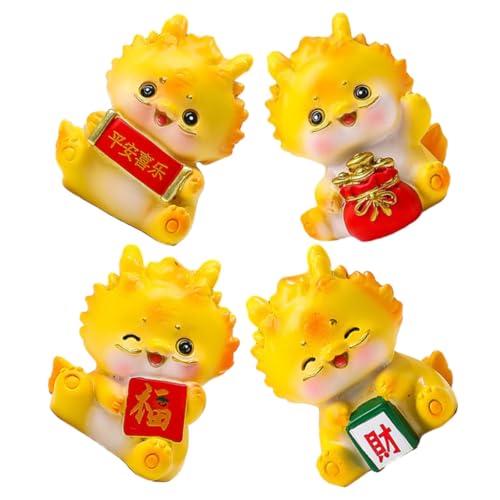 HOLIDYOYO 4 Stück Xiaolong-Ornamente Miniaturstatuen für den Tisch kreative Drachenfiguren Drachenlampe Drachenspielzeug entzückende Drachenfiguren Drachenschmuck Naturharz Yellow HOLIDYOYO 4 Stück Xiaolong-Ornamente Miniaturstatuen für den Tisch kreative Drachenfiguren Drachenlampe Drachenspielzeug entzückende Drachenfiguren Drachenschmuck Naturharz Yellow von HOLIDYOYO