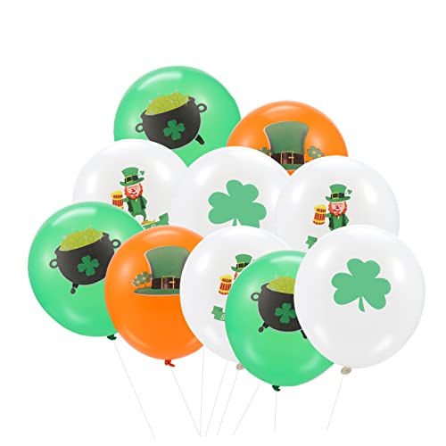 HOLIDYOYO 40 Stück Latex-verzierungen St Patricks Day Partyzubehör Partyballons Girlande Dekoration Massenballons Partyschmuck Latexballons Leichte Luftballons Ballons Dekorieren Emulsion von HOLIDYOYO