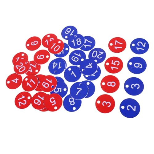 HOLIDYOYO 40 Stück Runde Metallnummern mit Spaltring für Organisierte Schlüssel und Schrankkennzeichnung HOLIDYOYO 40 Stück Runde Metallnummern mit Spaltring für Organisierte Schlüssel und Schrankkennzeichnung von HOLIDYOYO