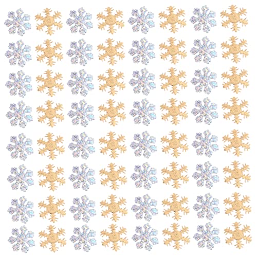 HOLIDYOYO 400 Stück Schneeflocken Konfetti winterdeko weihnachtsbaumdeko weinachtendecor Konfetti für die Weihnachtsfeier rustikal klein Tischdekorationen für Partys Schneeflocken-Pailletten von HOLIDYOYO