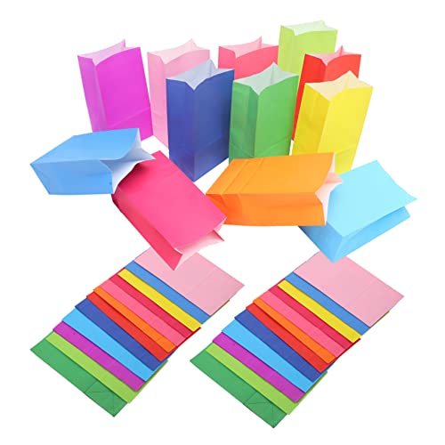 HOLIDYOYO 48 Stück papiertüte kleine Papiertüte Geschenktüten aus Papier Papiertüten für Süßigkeiten Süßigkeitentasche Kleine Taschen Präsenttaschen Party Papiertüte von HOLIDYOYO