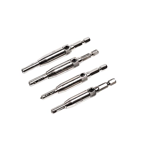 HOLIDYOYO 4Stücke Teiliges Scharnierbohrer Selbstzentrierender Bohrer Hochgeschwindigkeitsstahl mit Messingkörper für Holz für Präzises Bohren und Einfache von HOLIDYOYO