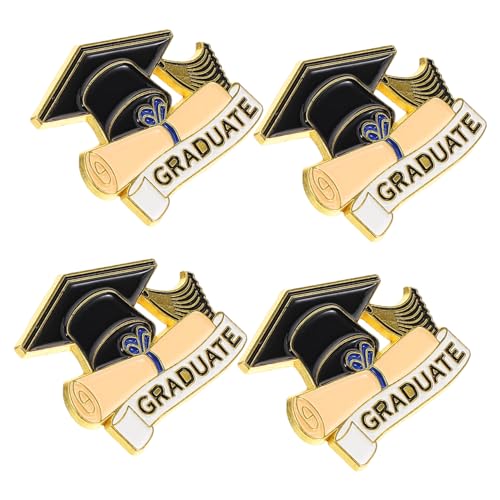 HOLIDYOYO 4pcs -glückwunschabzeichen Abschluss Souvenir Cap Lapel Pins Abschlusssaison Broschen Für Studenten Für Partykleid Outfits HOLIDYOYO 4pcs -glückwunschabzeichen Abschluss Souvenir Cap Lapel Pins Abschlusssaison Broschen Für Studenten Für Partykleid Outfits von HOLIDYOYO