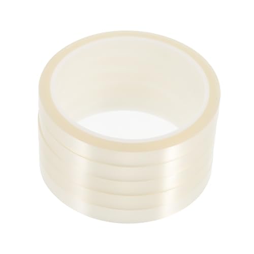 HOLIDYOYO 5 Rollen Hochtemperatur Sublimationsband Transparentes Pet Klebeband Hitzebeständig Rückstandsfrei für Elektronik und Druckanwendungen von HOLIDYOYO