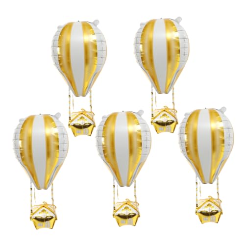 HOLIDYOYO 5 Stück Heißluftballon alles zum geburtstag folienballons Thema Geburtstagsdekoration hochzeit alufolie Dekorative Luftballons Party-Dekorationsballons Aluminiumfolie Golden HOLIDYOYO 5 Stück Heißluftballon alles zum geburtstag folienballons Thema Geburtstagsdekoration hochzeit alufolie Dekorative Luftballons Party-Dekorationsballons Aluminiumfolie Golden von HOLIDYOYO