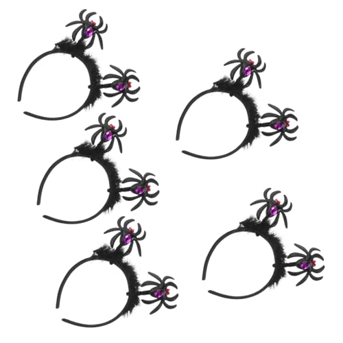 HOLIDYOYO 5 Stück Teiliges Spinnen Haarband mit Federn Leichtes Halloween Kostüm Accessoire für Komfortabler Sitz Fantasievolle und Maskerade Haarschmuck HOLIDYOYO 5 Stück Teiliges Spinnen Haarband mit Federn Leichtes Halloween Kostüm Accessoire für Komfortabler Sitz Fantasievolle und Maskerade Haarschmuck von HOLIDYOYO