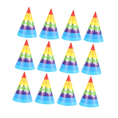 HOLIDYOYO 50 Stücke Jungen Und Mädchen Regenbogen Hut Geburtstag Party Kappe Für Jungen/mädchen Sicher Papier Material Hüte Für Geburtstag HOLIDYOYO 50 Stücke Jungen Und Mädchen Regenbogen Hut Geburtstag Party Kappe Für Jungen/mädchen Sicher Papier Material Hüte Für Geburtstag von HOLIDYOYO