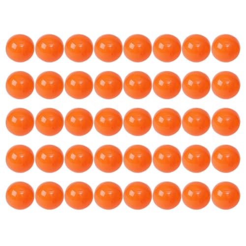 HOLIDYOYO 50 Stück Lotterie-Kugeln Bingo-Kugeln Tombola-Kugeln Kunststoff-Hohlkugeln Für Verkaufsautomaten Kapsel-Spielball-Requisiten Für Partys 30 Mm Durchmesser (Orange) von HOLIDYOYO