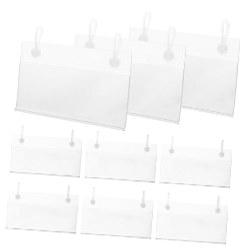 HOLIDYOYO 50 Stück Preisetikettenhalter für Supermärkte Regalaufsteller für Preisschilder Transparentes Design für Werbung und Verkaufsförderung für Papier von HOLIDYOYO