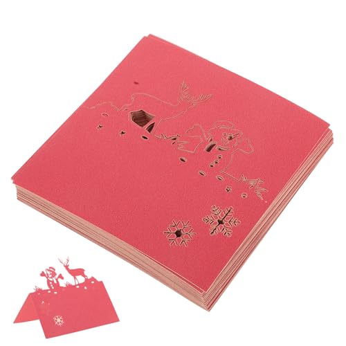 HOLIDYOYO 50 Stück Tischkarten für die Weihnachtsfeier Reh Weihnachts-Tischkarten mit Namen Dekorationen prägen Zeltkarten für die Tischdekoration Platzkartenhalter für den Tisch Papier rot HOLIDYOYO 50 Stück Tischkarten für die Weihnachtsfeier Reh Weihnachts-Tischkarten mit Namen Dekorationen prägen Zeltkarten für die Tischdekoration Platzkartenhalter für den Tisch Papier rot von HOLIDYOYO