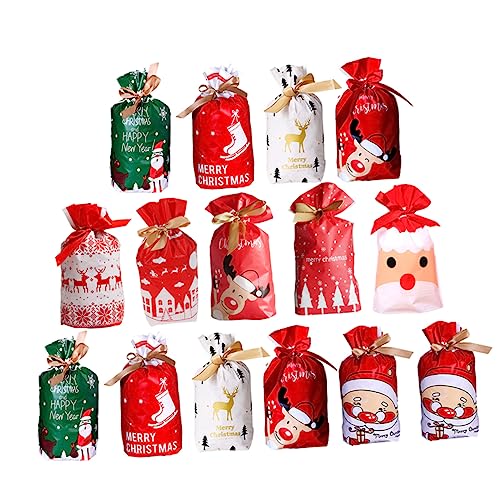 HOLIDYOYO 50 Stück Weihnachtsessen-Tasche christmas present bags weihnachtliche geschenktüten Weihnachts-Verpackungsbeutel weihnachtsbeutel mit kordelzug Weihnachtssäcke Beutel Plastik HOLIDYOYO 50 Stück Weihnachtsessen-Tasche christmas present bags weihnachtliche geschenktüten Weihnachts-Verpackungsbeutel weihnachtsbeutel mit kordelzug Weihnachtssäcke Beutel Plastik von HOLIDYOYO