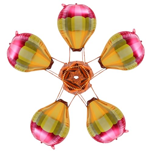 HOLIDYOYO 4d Aluminiumfolie Heißluftballon Dekorationen Geburtstag Party Ballons Festliche Aluminium Ballon Set von HOLIDYOYO