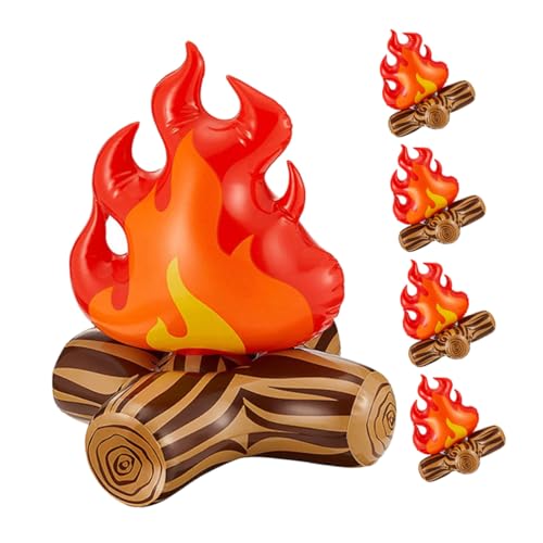 HOLIDYOYO 5stücke Dekoration Aufblasbar Mit Künstliche Flamme Für Party Und Camping Sicher Und Tragbar Für Innen Und Außenbereich von HOLIDYOYO