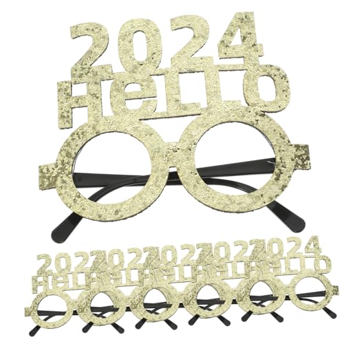 HOLIDYOYO Neujahrs-fotoautomaten-requisiten 2024 2024 Neujahrsbrillen Einzigartige Lustige Brillen Outlet von HOLIDYOYO